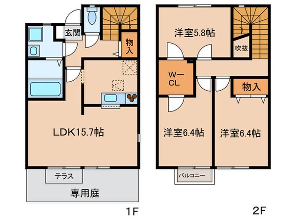 夢彩館ＤｉｖⅡ　Ｂ棟の物件間取画像